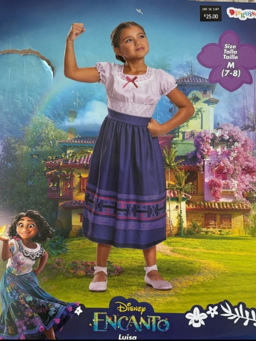 Disney Encanto Luisa Dress Costume Girls 7/8